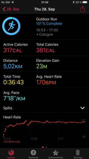 Apple Watch 3 Fitness Data
