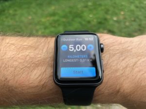 Apple Watch 3:5km destination