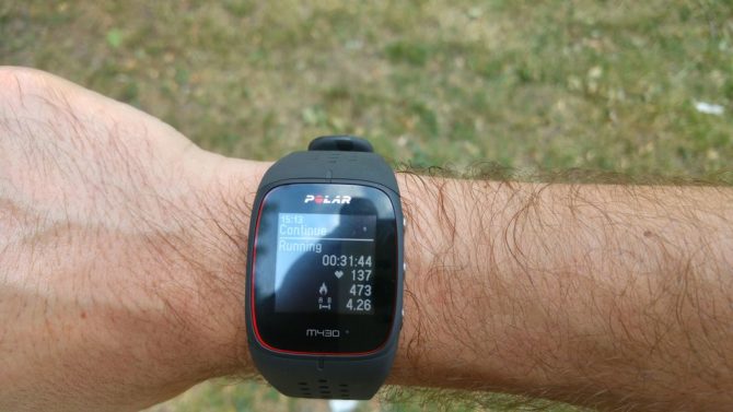 Polar M430 – Training paused