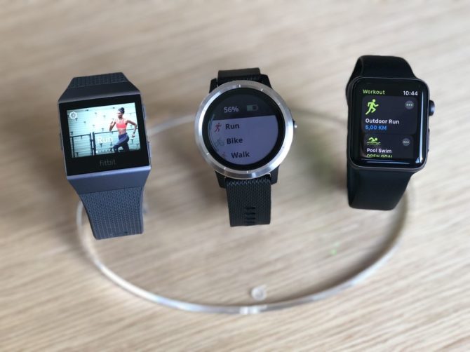 Fitbit Ionic vs Garmin Vivoactive 3 vs Apple Watch 3 – Sports profiles