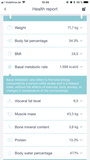 Huawei Body Fat Scale App