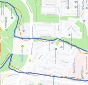 Fitbit Versa 2 Test: Orange: Connected GPS, Blue: Στην πραγματικότητα τρέξτε