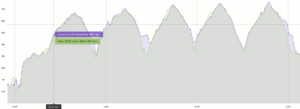 Garmin Vivoactive 4 Test Interval Training: Purple: Vivoactive 4 - Green: Polar H10 HR chest strap